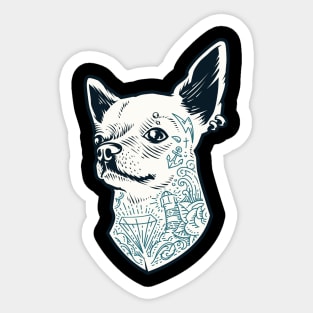 tattooed chihuahua Sticker